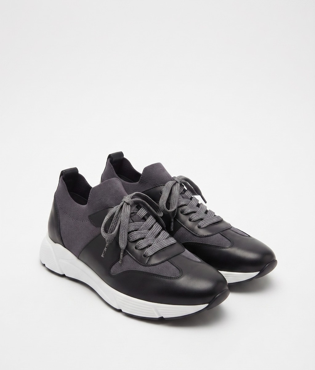 Qara-Boz KNT Kişi İdman Ayaqqabısı / Gündəlik Knit Sneaker