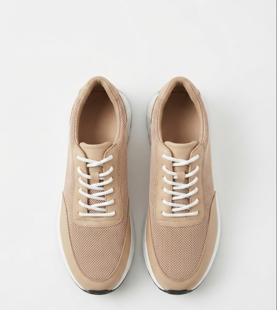 Bej Gündəlik Kişi İdman Ayaqqabısı / Nəfəsalan Sneaker